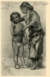 Ragazze singalesi, Kandy, Ceylon, 1898 da Christian Wilhelm Allers
