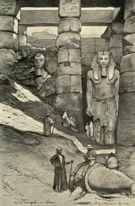 Statue nel tempio di Luxor, Egitto, 1898 da Christian Wilhelm Allers