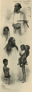Studi di persone, Ceylon, 1898 da Christian Wilhelm Allers