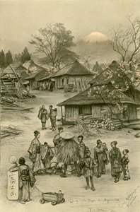 Villaggio vicino al Monte Fuji, Miyanoshita, Giappone da Christian Wilhelm Allers