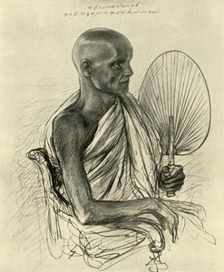 Watta Raka Anunayaka Farunansa, capo sacerdote buddista, Ceylon, 1898 da Christian Wilhelm Allers