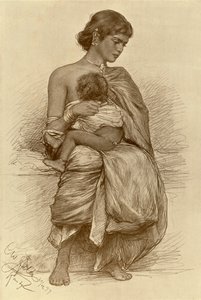 Giovane madre, Kandy, Ceylon, 1898 da Christian Wilhelm Allers