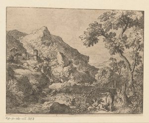 Paesaggio arcadico di montagna