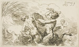 Battaglia dei tritoni da Christian Wilhelm Ernst Dietrich