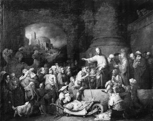 Cristo guarisce i malati, 1742 da Christian Wilhelm Ernst Dietrich