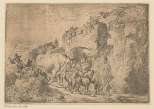 Pastore con gregge presso una rovina da Christian Wilhelm Ernst Dietrich