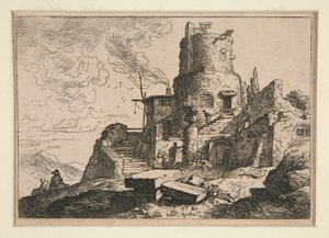 Paesaggio con torre