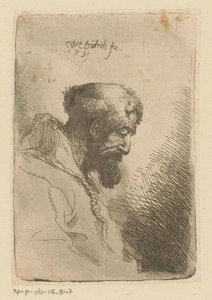 Francescano che guarda in basso da Christian Wilhelm Ernst Dietrich