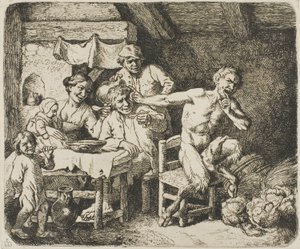 Il satiro nella casa del contadino da Christian Wilhelm Ernst Dietrich
