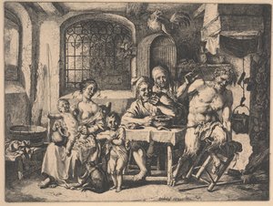 Il satiro nella casa dei contadini da Christian Wilhelm Ernst Dietrich