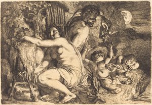 La famiglia del satiro da Christian Wilhelm Ernst Dietrich