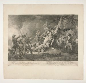 La morte del generale Montgomery a Quebec da Christian Wilhelm Ketterlinus