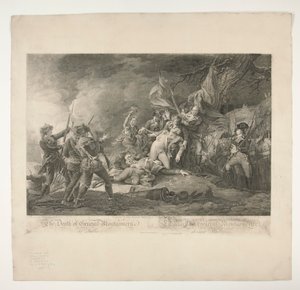 La morte del generale Montgomery a Quebec da Christian Wilhelm Ketterlinus