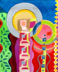 Madonna e Bambino nel giardino, c. 2010 da Christina Saj