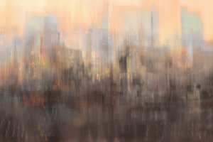 Paesaggio urbano astratto al tramonto da Christina Sillen