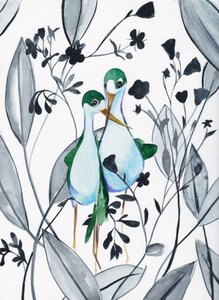 Uccelli verdi in natura da Christine Lindstrom
