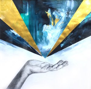 Luce dorata a mano aperta da Christine Lindstrom
