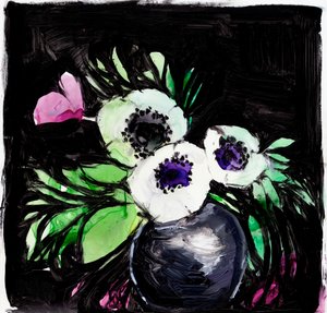 Dipinto di anemoni dai colori vivaci da Christine Lindstrom