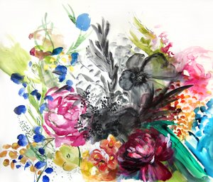 Bouquet floreale dai colori vivaci da Christine Lindstrom