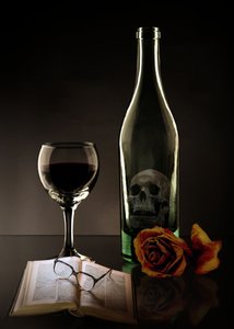 Teschio e rosa al vino da Christine SUISSIA