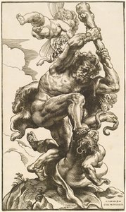 Ercole che Combatte la Furia e la Discordia da Christoffel Jegher after Sir Peter Paul Rubens