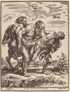 Silenus accompagnato da un satiro e un fauno