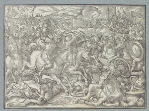 Battaglia presso una parete rocciosa