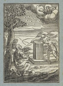 Patto di Dio con Abramo; Giacobbe unge la pietra su cui ha dormito da Christoffel van Sichem (II)