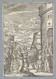 Resurrezione del figlio della vedova di Nain da Christoffel van Sichem (II)