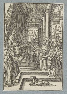 Stefano davanti al sommo sacerdote da Christoffel van Sichem (II)