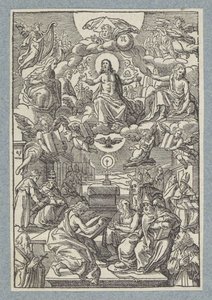 Disputa tra i padri della chiesa sul sacramento da Christoffel van Sichem (II)