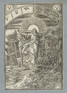Quarto giorno della creazione: creazione del sole, della luna e delle stelle da Christoffel van Sichem (II)