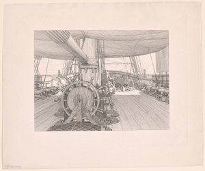 Il ponte di una nave da guerra