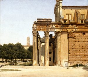 Veduta della Via Sacra, Roma, 1814 da Christoffer Wilhelm Eckersberg