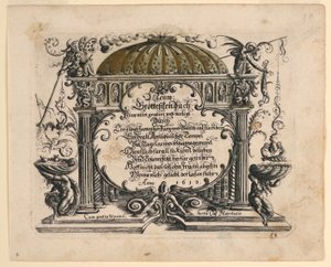 Pagina del titolo, da Neüw Grotteßken Buch (Nuovo libro grottesco) da Christoph Jamnitzer
