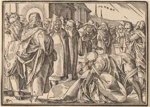 Il paralitico guarito da Cristo prende il suo lettuccio da Christoph Murer