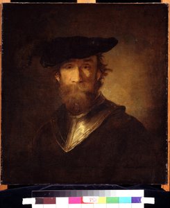 Vecchio soldato con berretto nero
