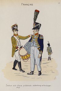 Un tamburino e maestro fornaio della Guardia Prefettizia di Amburgo, c.1806 da Christoph Suhr