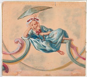 Scimmia Femmina con Ombrello