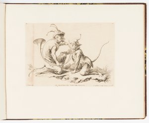 Tavola 10, Le Maître de Cors de Chasse, Singeries ou différentes actions de la vie humaine représentées par des singes da Christophe Huet