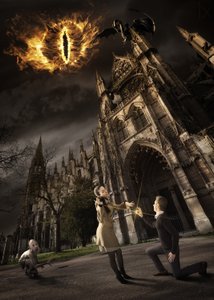 Fantasy oscuro ambientato in una cattedrale epica da Christophe Kiciak