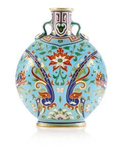 Vaso cloisonné di Minton, 1867 da Christopher Dresser