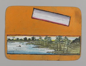Piccola carta con paesaggio, ca. 1880