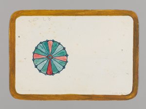 Piccola Carta con Crisantemo Stilizzato, circa 1880