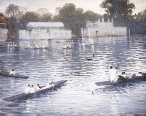Domenica sera, barche sul Tamigi a Henley, 1924 da Christopher Richard Wynne Nevinson