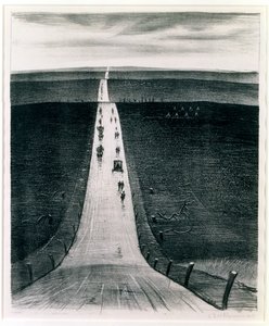 La strada da Arras a Bapaume, 1918 da Christopher Richard Wynne Nevinson