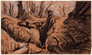 Un uomo in una trincea, c. 1914