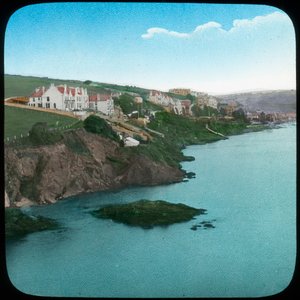 Fowey dal castello, Cornovaglia, fine XIX o inizio XX secolo