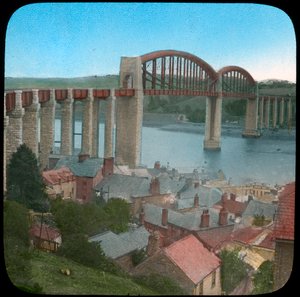 Ponte Reale Alberto, Saltash, Cornovaglia, fine XIX o inizio XX secolo da Church Army Lantern Department