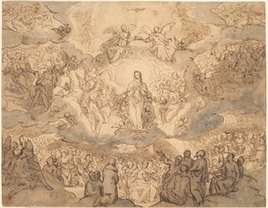La Vergine, Regina del Cielo da Circle of Francesco Vanni
